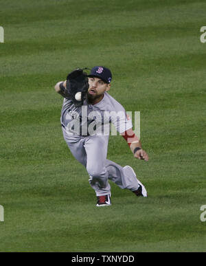 Detroit Tigers Center Fielder Jacoby Jones Greets Teammates After Their 