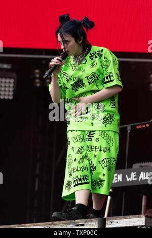 Billy Eilish performs BBC Radio 1 Big Weekend Featuring: Billy Eilish Where: Middlesborough, United Kingdom When: 25 May 2019 Credit: WENN.com Stock Photo