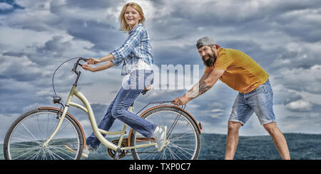 teaching adults to ride bicycle