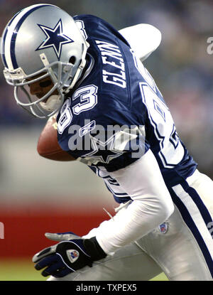 Wide receiver Terry Glenn, of the Dallas Cowboys, returns a pass down  field, in the 3rd quarter, as the Dallas Cowboys face the New England  Patriots, at Gillette Stadium, in Foxboro, Mass, Sunday, November 16, 2003.  The Patriots defeated the Cowboys 12