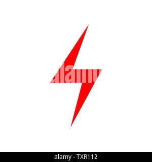 Lightning icon. Energy flat vector illustration for web design and mobile app Stock Vector
