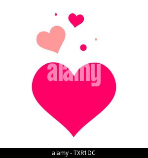 vector love hearts concept. Flat illustration of wedding love. valentine sign symbol. love icon Stock Vector