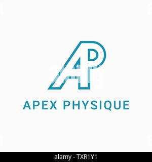 Letter AP logo design template Stock Vector