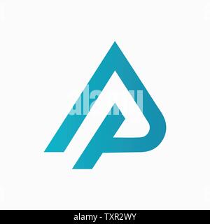 Letter AP logo design template Stock Vector