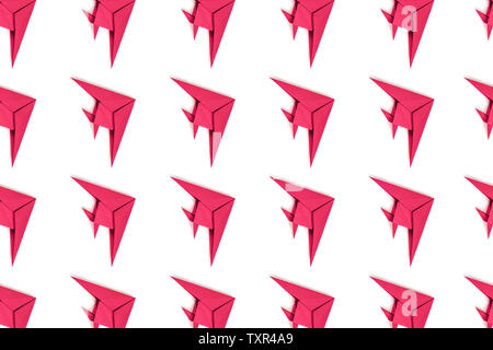 Paper origami fishes isolated on white background. Stock Photo