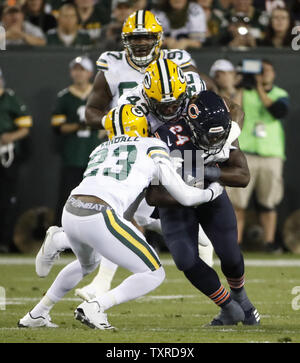 September 24, 2017: Green Bay Packers cornerback Kevin King #20 before the  NFL Football game between the Cincinnati Bengals and the Green Bay Packers  at Lambeau Field in Green Bay, WI. Green