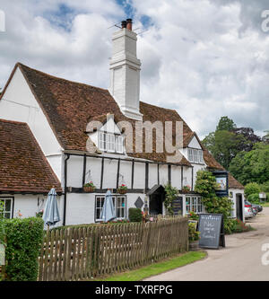 The Bull and Butcher country pub in Turville village in the chilterns. Buckinghamshire, England Stock Photo