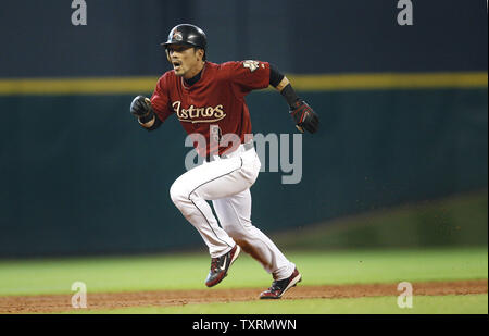 Houston Astros second baseman Kazuo Matsui (3), of Japan, during a spring  training baseball workout Tuesday, Feb. 17, 2009 in Kissimmee, Fla. (AP  Photo/David J. Phillip Stock Photo - Alamy