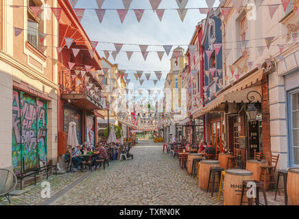 Kapana, the trendy district of Plovdiv city bulgaria european capital of culture 2019 Stock Photo