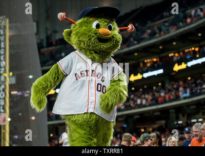 Houston Astros Mascot Orbit Performs During Editorial Stock Photo