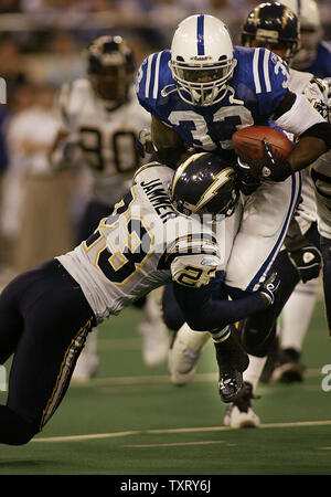 Indianapolis Colts quaterback Peyton Manning throws downfield during the  game against the San Diego Chargers in Indianapolis on December 26, 2004.  Manning completed his record setting 49th touchdown pass of the season