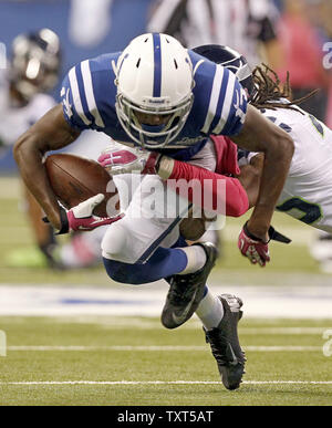 Seattle Seahawks cornerback Richard Sherman (25) looks on against the  Denver Broncos Super Bowl XLVIII at MetLife Stadium in East Rutherford, New  Jersey on February 2, 2014. MetLife Stadium hosts the NFL's