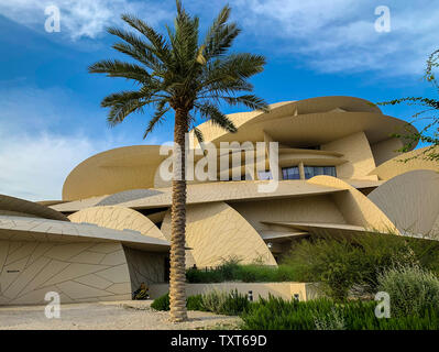 National Museum Of Qatar (desert Rose) In Doha Qatar Exterior View At 