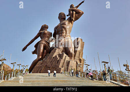 Le Monument de la Renaissance Africaine (African Reneissance Monument), Dakar, Senegal, Africa Stock Photo
