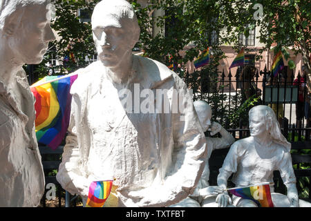 The Stonewall National Monument is located in Greenwich Village, NYC, USA Stock Photo