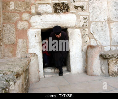 The door of humility,church of the nativity,Bethlehem,Palestine Stock