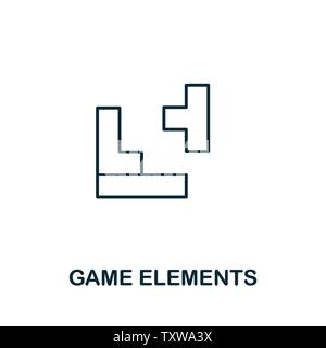 Game Elements vector icon symbol. Creative sign from gamification icons collection. Filled flat Game Elements icon for computer and mobile Stock Vector