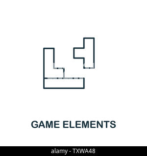 Game Elements icon symbol. Creative sign from gamification icons collection. Filled flat Game Elements icon for computer and mobile Stock Photo