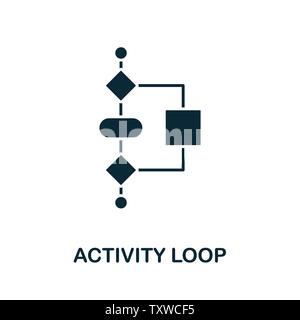 Activity Loop vector icon symbol. Creative sign from gamification icons collection. Filled flat Activity Loop icon for computer and mobile Stock Vector