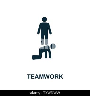 Teamwork vector icon symbol. Creative sign from gamification icons collection. Filled flat Teamwork icon for computer and mobile Stock Vector