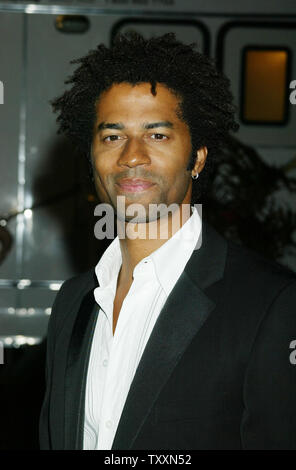 Singer Eric Benet poses for photographers during the Robb Report's Best of Los Angeles party in Santa Monica, CA on August 28, 2004. The Robb Report is a magazine that features upscale products for its readers.   (UPI Photo/Francis Specker) Stock Photo