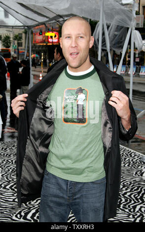 Actor Michael Rosenbaum arrives at the January 8, 2005 Los Angeles premiere of the film, ' Racing Stripes', at Grauman's Chinese Theatre. The film opens in the US on January 14.   (UPI Photo/Francis Specker) Stock Photo