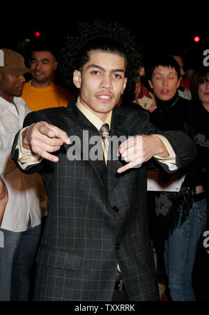 Actor Rick Gonzalez arrives at the January 13, 2005 Los Angeles premiere of the film, ' Coach Carter', at Grauman's Chinese Theatre. The film is based on a true story of Coach Ken Carter, who benched his entire undefeated basketball team for poor academic performance. (UPI Photo/Francis Specker) Stock Photo