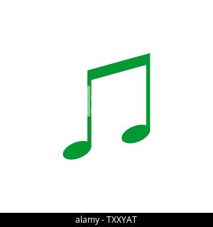 Vector icon Music note. Flat illustration of note icon. Stock Vector