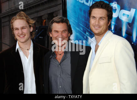 Wyatt Russell, a cast member in Monarch: Legacy of Monsters, poses at a  photocall for the Apple TV+ streaming series at the London Hotel, Friday,  Dec. 8, 2023, in West Hollywood, Calif. (