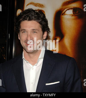 Patrick Dempsey, a cast member in the motion picture drama 'Freedom Writers', arrives for the premiere of the film in Los Angeles on January 4, 2007. 'Freedom Writers' is inspired by a true story and the diaries of real Long Beach, Ca. teenagers after the L.A. riots. Actress Hilary Swank portrays Erin Gruwell who inspires her class of at-risk students to learn tolerance, apply themselves, and pursue education beyond high school, despite their hatred of her. (UPI Photo/Jim Ruymen) Stock Photo