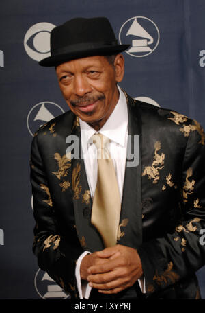 Ornette Coleman, recipient of a lifetime achievement award appears backstage at the 49th annual Grammy Awards in Los Angeles on February 11, 2007.  (UPI Photo/Phil McCarten) Stock Photo