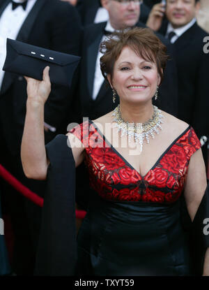 Mexican actress Adriana Barraza arrives for the 79th Annual Academy Awards at the Kodak Theatre in Hollywood, California, on February 25, 2007.   (UPI Photo/Terry Schmitt) Stock Photo