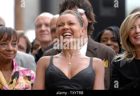 Actress Vanessa Williams attends a ceremony where she receives a star on the 'Hollywood Walk of Fame' in Los Angeles on March 19, 2007. (UPI Photo/ Phil McCarten) Stock Photo