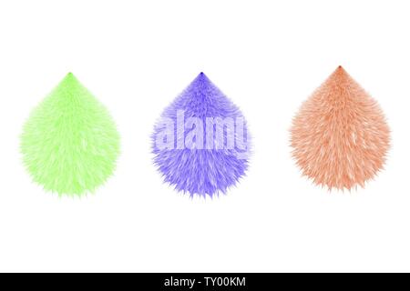 Colorful fluffy pompons. Furry balls. Vector illustration eps 10 Stock Vector