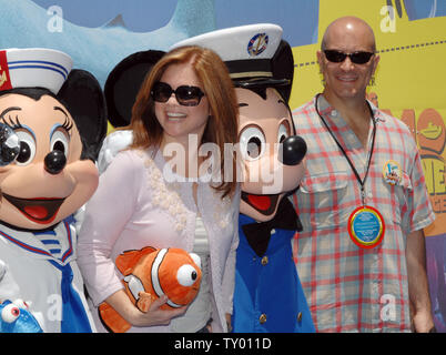 Actress Valerie Bertinelli and her boyfriend Tom Vitale arrive for the celebrity preview of the Finding Nemo Submarine Voyage attraction at Disneyland Park in Anaheim, California on June 10, 2007.  (UPI Photo/Jim Ruymen) Stock Photo