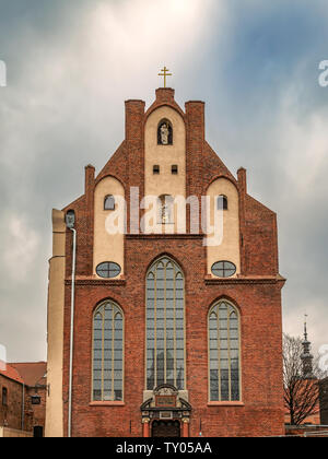 Gdansk, Poland - Feb 14, 2019: View at the facade of St Joseph Church in Gdansk, Poland Stock Photo