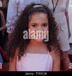 Madison Pettis, a cast member in the motion picture sport comedy 'The Game Plan', arrives  for the premiere of the film at the El Capitan Theatre in the Hollywood section of Los Angeles on September 23, 2007.  UPI Photo Jim Ruymen) Stock Photo