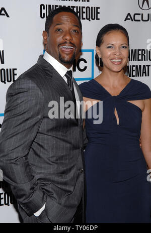 Actor Blair Underwood and his wife, actress Desiree DaCosta arrive for the 22nd annual American Cinematheque Award gala honoring Julia Roberts in Beverly Hills, California on October 12, 2007. (UPI Photo/Jim Ruymen) Stock Photo