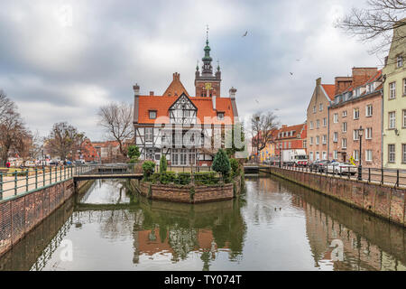 Gdansk, Poland – Feb 14, 2019: View at Miller's House, old headquarters of the Millers guild, Mill Island in Gdansk, Poland. Stock Photo