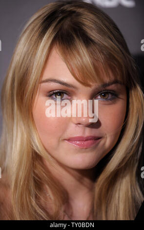 Actress Aimee Teegarden attends the Knight Rider cast party in Los