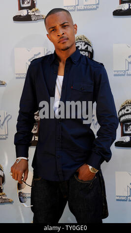 T.I. arrives at the 2008 MTV Movie Awards in Los Angeles on June 1, 2008. UPI Photo/Jim Ruymen) Stock Photo