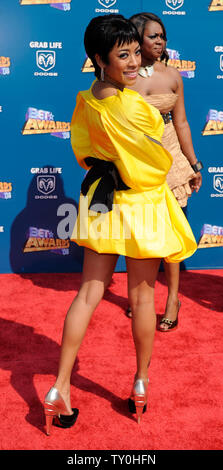 Keyshia  Cole attends the BET Awards 2008 in Los Angeles on June 24, 2008. (UPI Photo/ Phil McCarten) Stock Photo