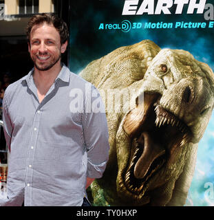 Seth Meyers, a cast member in the motion picture sci-fi fantasy 'Journey to the Center of the Earth', attends the premiere of the film in Los Angeles on June 29, 2008. (UPI Photo/Jim Ruymen) Stock Photo