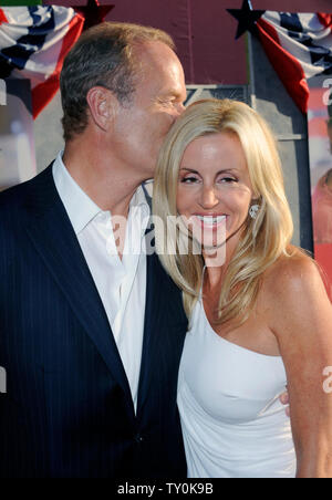 Kelsey Grammer, who stars in the motion picture comedy 'Swing Vote', attends the premiere of the film with his wife Camille at El Capitan Theatre in the Hollywood section of Los Angeles on July 24, 2008. (UPI Photo/Jim Ruymen) Stock Photo