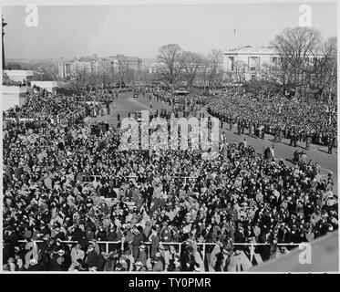 Distance view of the crowd at the inaguration of President Truman. Stock Photo