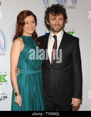 Actor Michael Sheen and his girlfriend Lorraine Stewart arrive for the 20th annual Producers Guild Awards at the Hollywood Palladium in Los Angeles on January 24, 2009.  (UPI Photo/Jim Ruymen) Stock Photo