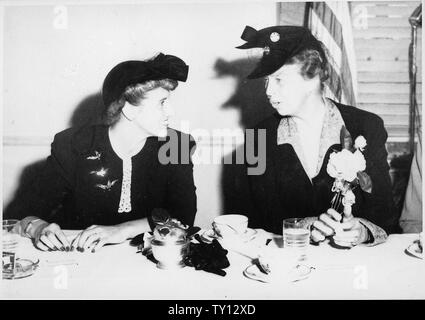 Eleanor Roosevelt and Caroline Hood in New York City Stock Photo