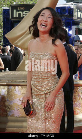 Sandra Oh 61st Primetime Emmy Awards held at the Nokia Theatre Los ...