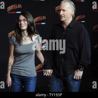 TV political talk show host Bill Maher (R) and Cara Santa Maria (L) attend the premiere of the motion picture horror comedy 'Zombieland' at Grauman's Chinese Theatre in the Hollywood section of Los Angeles on September 23, 2009.     UPI/Jim Ruymen Stock Photo