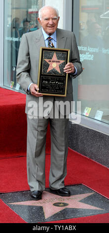 Judge Joseph A. Wapner, former host of the television series 'The People's Court', holds a replica plaque after Wapner received the 2,392nd star on the Hollywood Walk of Fame in Los Angeles on November 12, 2009. Wapner turns 90 years old November 15.     UPI/Jim Ruymen Stock Photo